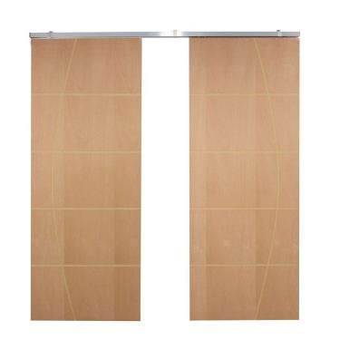 Imagem de Porta Dupla de Correr P/ Verniz Frisada F01 - 210x160