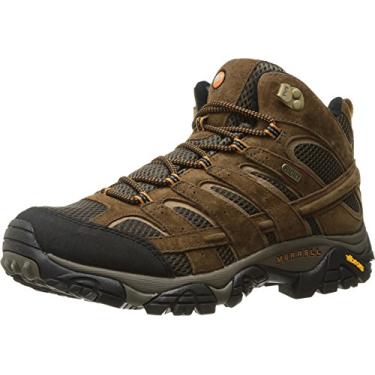 Imagem de Merrell Bota masculina Moab 2 Mid impermeável para caminhada, Terra, 9.5 Wide