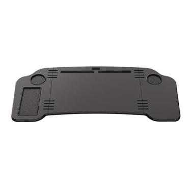 Imagem de HOACHAN Bandeja de volante de mesa de carro 2 em 1, suporte dobrável de mesa de carro para laptop comer e viajar, design atualizado