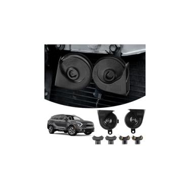 Imagem de Autorder Kit de buzina de carro para acessórios esportivos Kia 2005-2025 tom alto baixo caracol buzina alta à prova d'água à prova de ferrugem 12V substituição trompete de carro