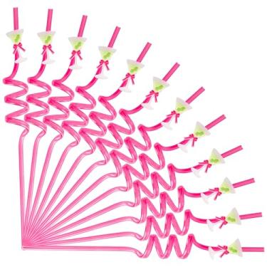 Imagem de 12 peças de decorações de aniversário mais antigas – canudos de festa de martini, canudos divertidos e reutilizáveis para aniversário, decoração de aniversário de Martini, suprimentos de festa e