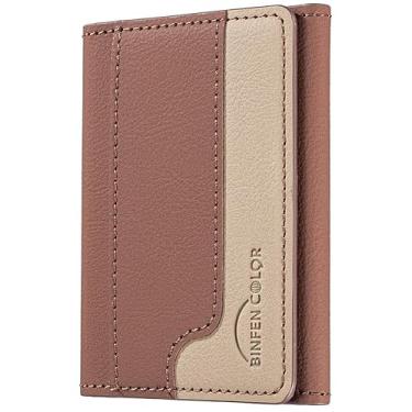 Imagem de LaiYHe Carteira magnética, 6 compartimentos para cartão, flip de couro PU, telefone minimalista fino, compatível com telefones e capas MagSafe, para iPhone 17/16/15/14/13/12/Pro/Max/Plus (MW18-marrom)