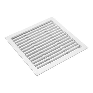 Imagem de PATIKIL Grade de ventilação de ar de barra linear de 25 x 25 cm, 1 peça de alumínio removível com tampa de ventilação para teto, fornecimento e retorno de ar HVAC de parede lateral, branco