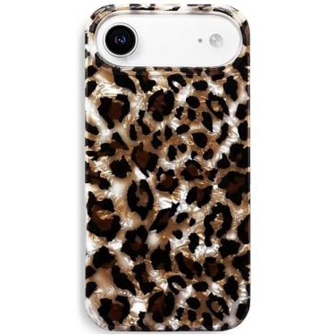 Imagem de J.west Compatível com iPhone Air, capa de silicone macio com estampa vintage translúcida translúcida de luxo para meninas e mulheres capa protetora para iPhone Air 16.5 cm Cheetah