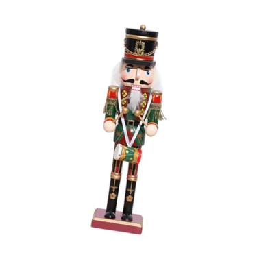 Imagem de Esquirla Estátua Quebra-Nozes de Madeira para Decoração de Natal, Enfeite de Mesa, Escultura Quebra-Nozes para Quarto, Decoração de Natal, 30 cm