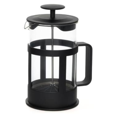 Imagem de Cafeteira Francesa 350ml, Vidro Borossilicato e Aço Inoxidável, Preta, 15cm x 8cm, Sistema de Filtro com Tela Metálica