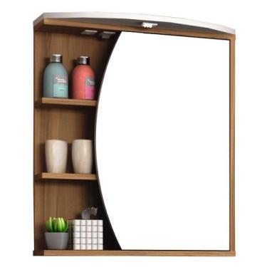 Imagem de Armário Suspenso Para Banheiro 01 Porta 60 cm Com Espelho Duna B06 Bra
