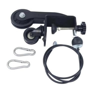 Imagem de predolo de polias para mesa de queda de braço, treino de antebraço com cabo, equipamento de treino profissional faça você mesmo, máquina de polias de, Preto