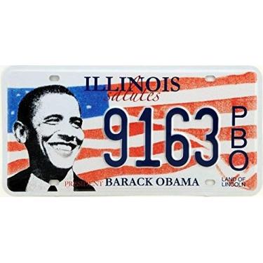 Imagem de OPO 10 - Replica USA car License Plate, Illinois State President Barack Obama/Metal, 12x6 inch / 9163