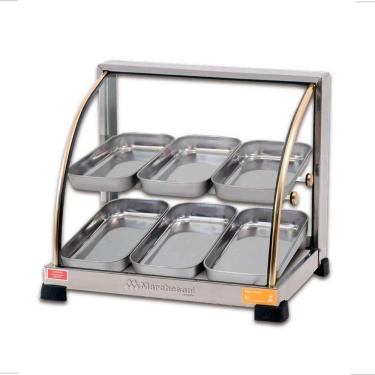 Imagem de Estufa Vitrine Aquecedor Para Salgados 6 Bandejas Dupla 220v