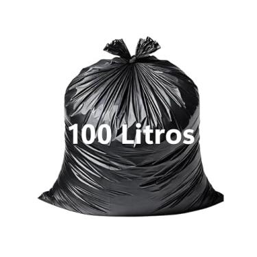 Imagem de Saco de Lixo Preto 100 Litros Reforçado – Kit 30 Unidades | Uso Doméstico e Comercial