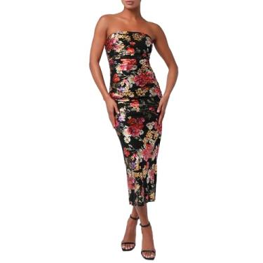 Imagem de Pixie Vestido MIDI de malha floral metálica