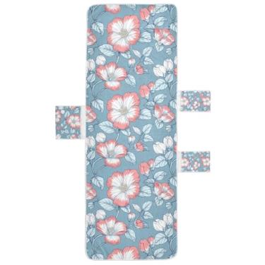 Imagem de STAYTOP Capa de toalha de espreguiçadeira de flores de primavera, capa de espreguiçadeira macia, capas de cadeira de praia com bolsos para jardim ao ar livre, pátio, pátio, banhos de sol, gramado, 215