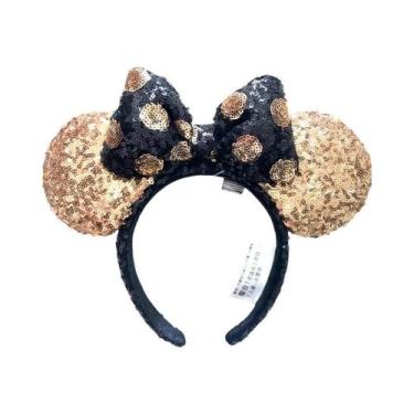 Imagem de Tiara De Orelhas Da Minnie Mouse Com Lantejoulas Rosa Disney Space Mou