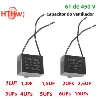 Imagem de Capacitor De Ventilador CBB61 De Alta Qualidade 5% 1UF-10UF Para Venti