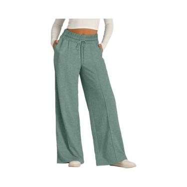 Imagem de Calças De Moletom De Cintura Alta Para Mulheres, Estilo Streetwear, La