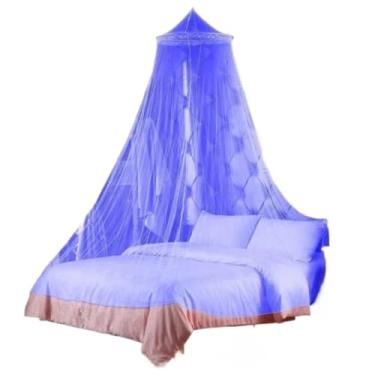 Imagem de Mosquiteiro de Teto com Elástico Filó para Cama Casal Box e Queen | Proteção Contra Mosquitos(LILÁS)