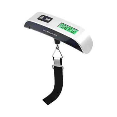 Imagem de Balança Digital Portátil Para Bagagem De 50kg/110lb Com Display LCD, F