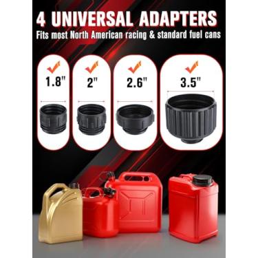 Imagem de Bomba de transferência de combustível elétrica de alto fluxo de 3,2 GPM – Bomba de sifão anticongelante anticongelante/gás/óleo/água com sensor de parada automática e 4 adaptadores de tanque