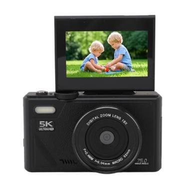 Imagem de Cosiki Câmera Digital retrô Sem Espelho 5K Com Zoom Automático de 18X para Fotografia de Viagens, Material ABS, Tela de 3 "para Reuniões Familiares (Preto)