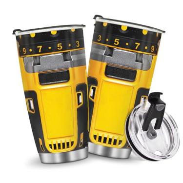 Imagem de Copos isolados conjunto de ferramentas domésticas estilo Natal presentes de aniversário para homens pai namorado avô masculino garrafa de água 590 ml caneca de café