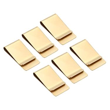 Imagem de Generic Alça de caneta para caderno, pacote com 6 unidades de aço inoxidável para caderno de viagem, suporte de lápis, clipe de marcador, latão