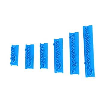 Imagem de 6Pcs Words Cake DIY Estampa de Letras Manuscritas Moldura Plástica Grau Alimentar Suprimentos Padaria para Biscoitos Cookies Chocolates Cozinha Reside