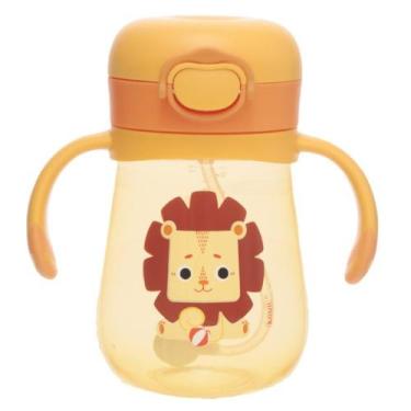 Imagem de Copo Infantil c Alça e Canudo Evolution Menino Leão 300mL - Kouii