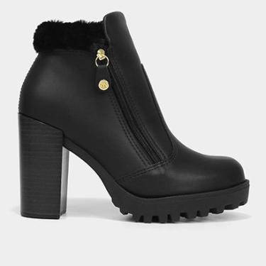 Imagem de Bota Cano Curto Moleca Salto Bloco Tratorada Feminina-Feminino