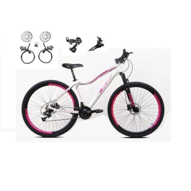 Imagem de Bicicleta Feminina Aro 29 KSW Mwza 24v Shimano Freios Hidráulicos Garfo com Suspensão MTB-Feminino