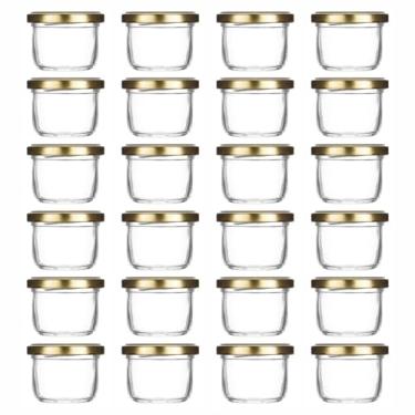 Imagem de MARKY'S mini potes de vidro com tampa de lata - 4 onças / 113 g (pacote com 24) - potes de armazenamento vazios para todos os fins