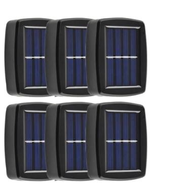 Imagem de Kit 2 Luminárias de Parede LED Solar - Arandelas com 2 Focos, À Prova d'Água, Ideal para Iluminação Externa, Varanda, Jardim e Entrada de Casa (6 peças)