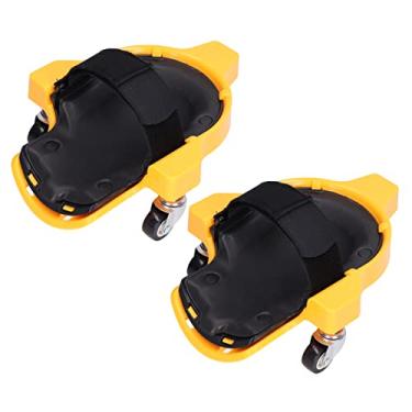 Imagem de AYNEFY Joelheiras Universais para Rodas Joelheiras Rolantes Abs Almofada Deslizante para Ajoelhar Forro Macio Correias Ajustáveis ​​para Assentamento de Piso Instalação de Ladrilho Trabalho Hardware