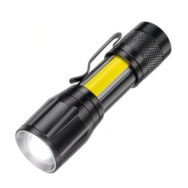 Imagem de Mini Lanterna Tática Led Cob Forte Usb Recarregável Militar Profissional Com Zoom Cor Da Lanterna Preto Cor Da Luz Branco