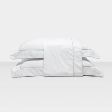 Imagem de Artelassê Jogo de Lençol Queen 400 Fios Duo Filetti Branco/Verde