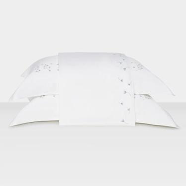 Imagem de Artelassê Jogo de Lençol Queen 400 Fios Flora Branco/Azul