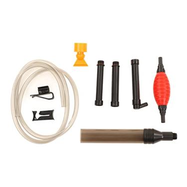 Imagem de Cuofyunl limpador de cascalho de aquário, limpeza manual, mudança de água, saco de ar vermelho, limpador de areia de tanque de peixes, ferramentas de limpeza de aquário