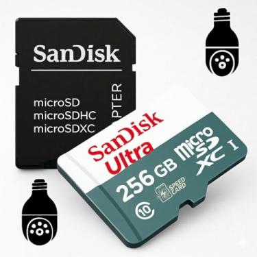 Imagem de Cartão De Memória Micro Sd 64GB/128GB Classe 10 Ultra - Câmeras de Segurança. (256, GB)