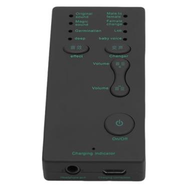 Imagem de POCREATION Trocador de Voz Portátil, 8 Efeitos Sonoros 4 Mudanças de Som Interface USB Recarregável de 3,5 Mm, Com Bateria de 300mAh para Smartphones PCs Tablets Consoles de Jogos