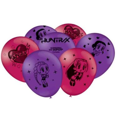 Imagem de Bexiga Balões Festa Guerreiras do K-Pop Decoração C/ 25 Unid - FESTCOL