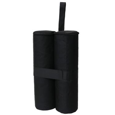 Imagem de Sacolas de peso para toldo pesos pernas gazebo areia acampamento sandbag antivento abrigo solar instantâneo tecido Oxford 600D resistente fácil usar com tiras hook loop alça confortável transportar e