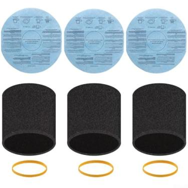 Imagem de Substituição de filtro de luva de espuma 90585 com anéis de retenção e sacos para aspiradores de pó secos e úmidos com filtros de cartucho 90304 90350 90333 para a maioria dos modelos de 5 galões e