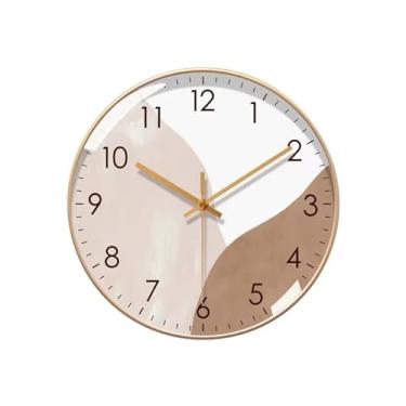 Imagem de Relógio de parede de luxo para cozinha sala de estar arte criativa moda relógio de onda elétrico quarto relógio mudo decoração (médio)