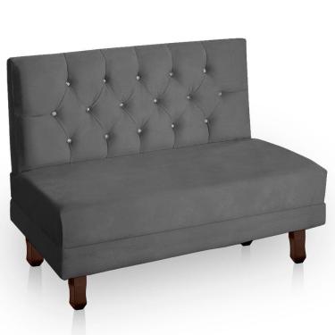 Imagem de Canto Italy Confortável Para Apartamento Cozinha E Restaurantes Veludo Cinza Escuro