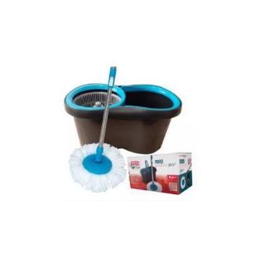 Imagem de Mop Giratório Magic Clean 360 Azul Turquesa 8,7LTS  Cabo Aço Inox  Mic