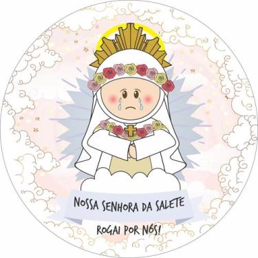 Imagem de Painel de Lona Redondo Santinhos Católicos Nossa Senhora da Salete - F