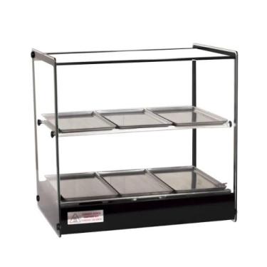 Imagem de Estufa Vitrine Quadrada Dupla Led Salgado 6 Bandejas EVR Titã, 220V