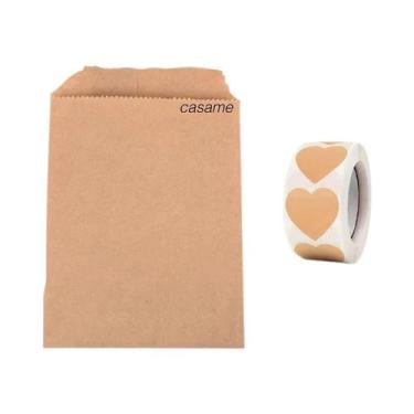 Imagem de Sacos De Papel Kraft Marrom 25un Com Bolinhas Brancas Para Embalagem D