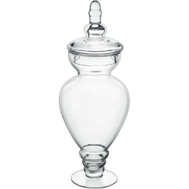 Imagem de POTICHE DECORATIVO BOMBONIERE HOME&CO VIDRO 40x16x16cm TRANSPARENTE