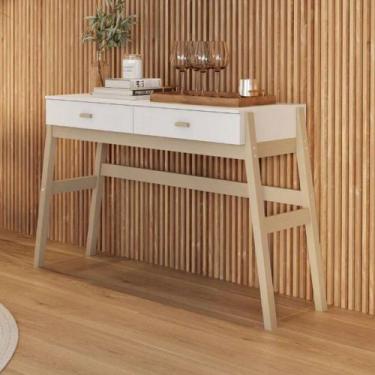 Imagem de Aparador Premium 2 Gavetas Branco/Natural - Tebarrot, Branco